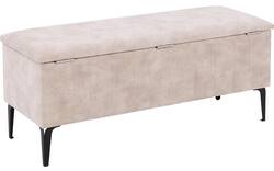 Goossens excellent bedbank attent beige stof - 8235535-{merk}-proefmodel-proefmodel-stof-01